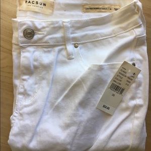 Pacsun white ripped skinny jeans