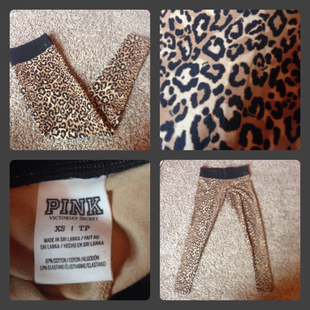 ❌SOLD❌PINK by VS leopard yoga Capri pant SIZE XS