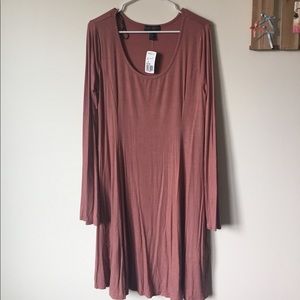 Mauve Ribbed Dress
