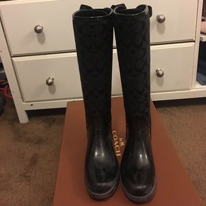 Coach Bow Rain boots
