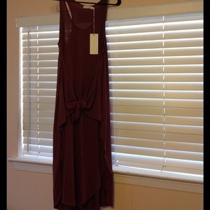 Waist tie midi dress