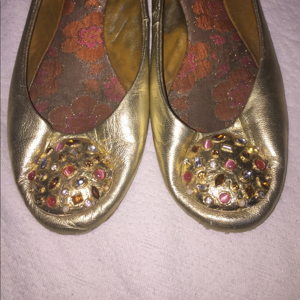 Gold ballet flats - size 6.5