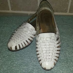 Womens White Hurache Sandals 7.5