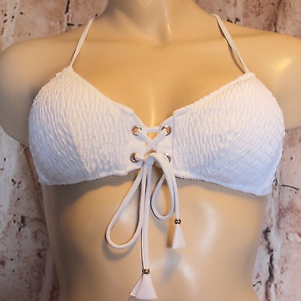 RARE Victoria Secret Sexy Smocked Swim Top - Picture 2 of 4