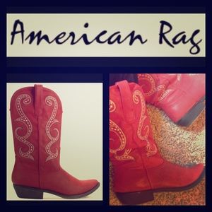 ❌SOLD❌ American Rag red Dawnn boots size 7.5