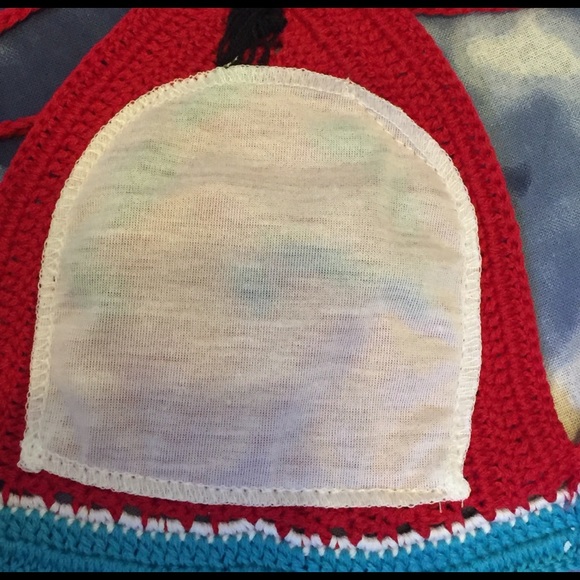 Watermelon  Crochet Triangle Bikini Top - Picture 8 of 8