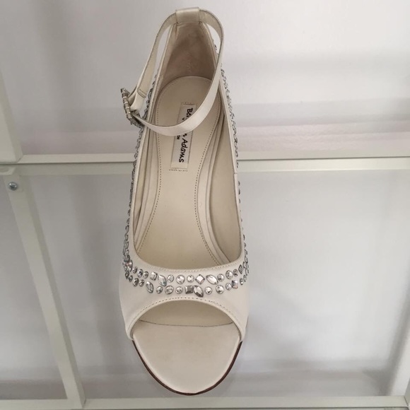 👰🏻💍  NWT Wedding / Formal wedge heels sz.7 - Picture 2 of 4