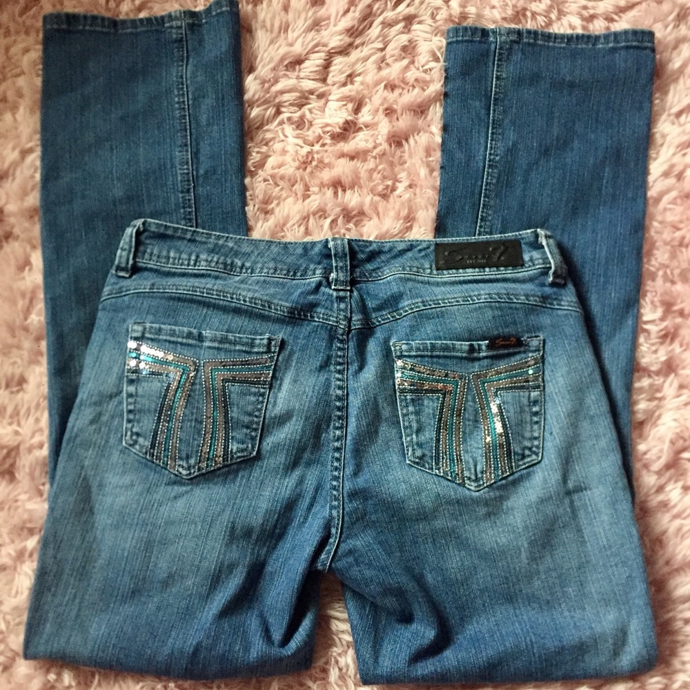 Sequined Seven Jeans slim boot