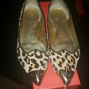 Leopard print flats