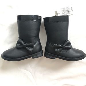 HP 🎉- Baby Girls' Black Boots with Bow