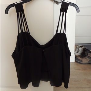 Flowy black crop top