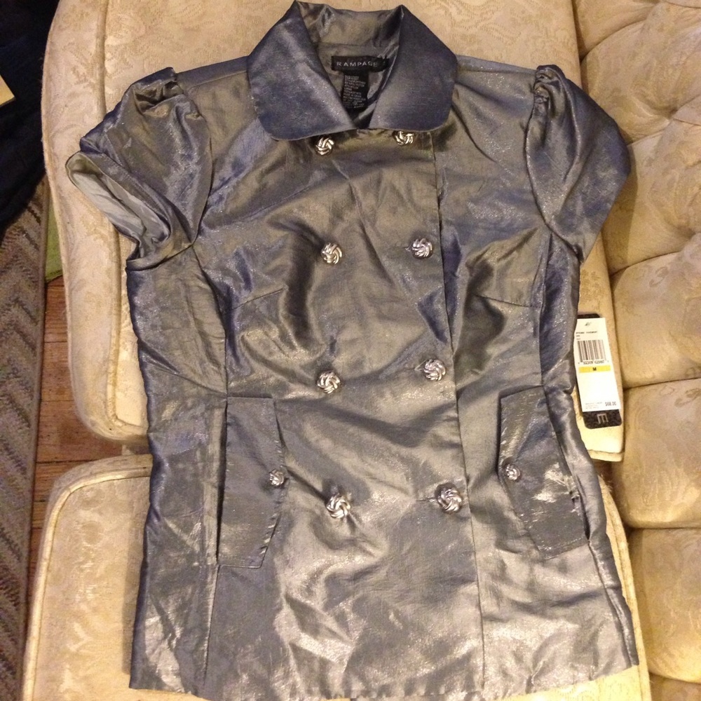 Silver Metallic Top