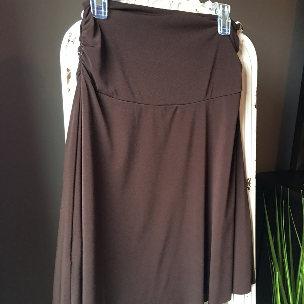 Reversible black/brown skirt