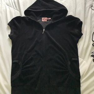 Juicy short sleeve terry cloth hoodie