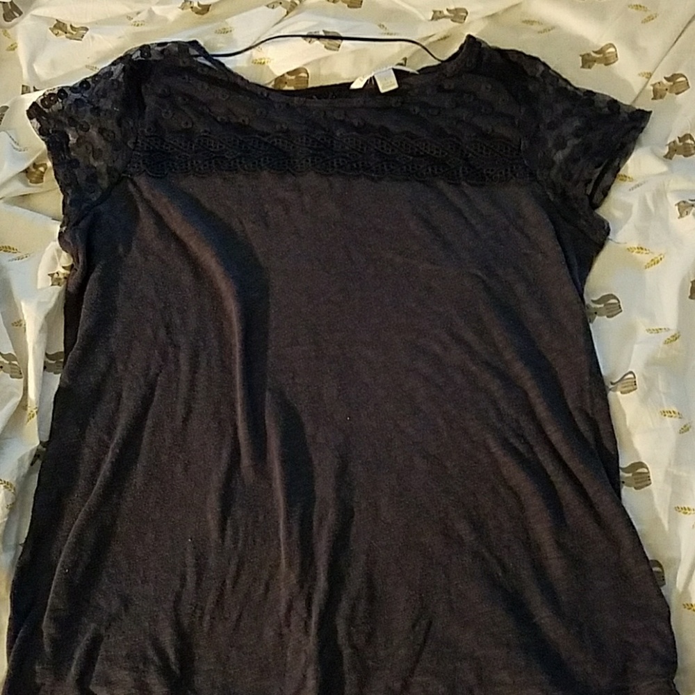 Lauren Conrad blue short sleeve top