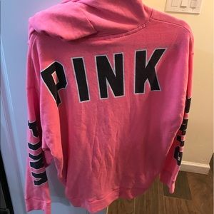 Love pink pink hoodie large