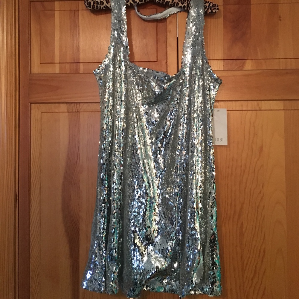 Silver sequin Tobi dress