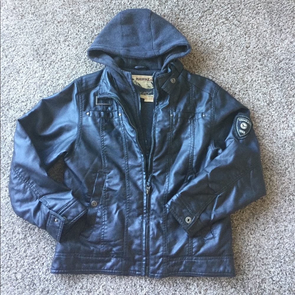 Hawke & Co. Hooded Leather Jacket