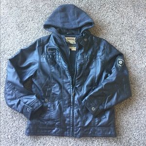 Hawke & Co. Hooded Leather Jacket