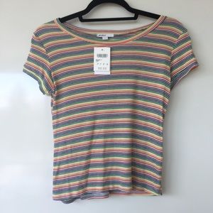 rainbow striped tee