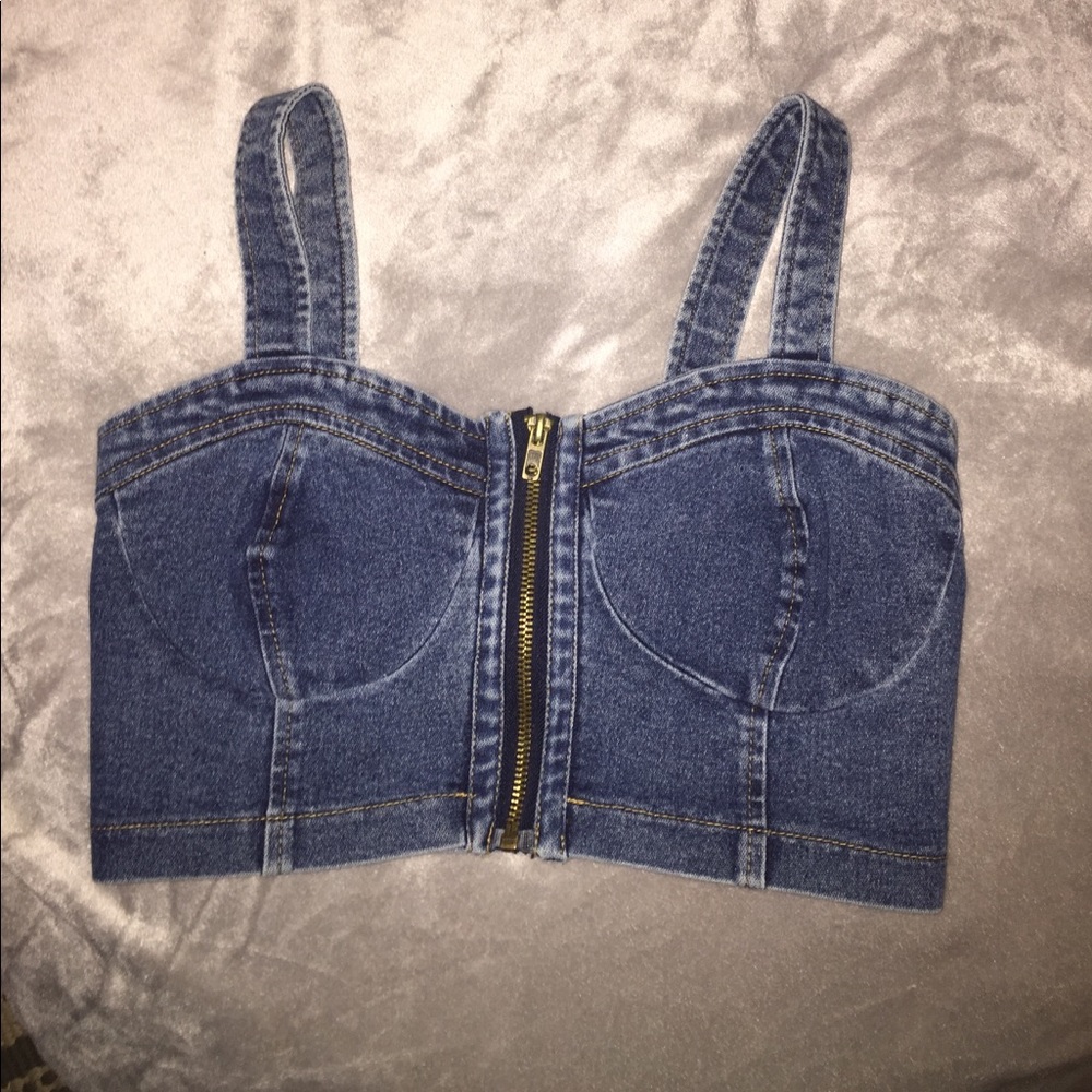 Jean crop top