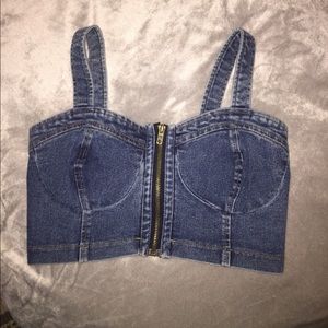 Jean crop top