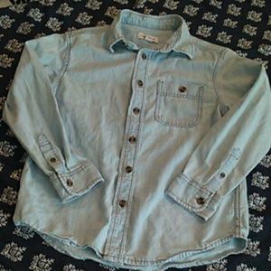 Light Wash Jean Button Up Top
