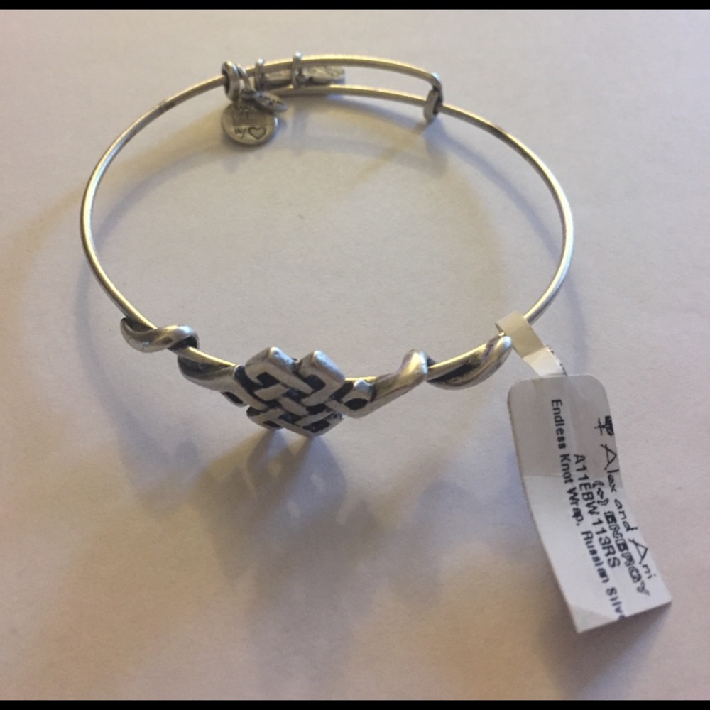 Alex and Ani Endless Knot Wrap, Russian Silver