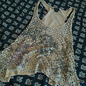 Tan/Grey Textured Tank