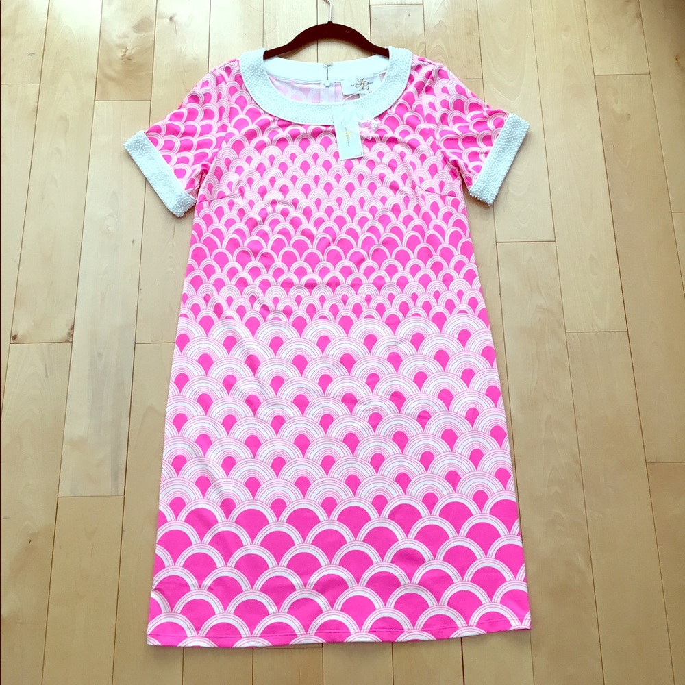 Julie Brown Pink and White dress