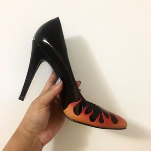 Iron Fist Fire Sign Flame Heels