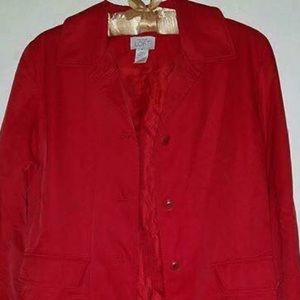 Red Ann Taylor Coat. Stunning on!