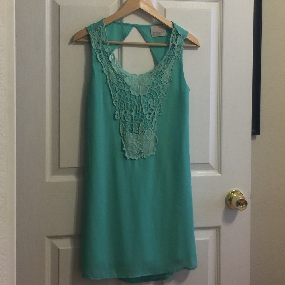 Blue/green sun dress