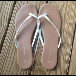Lauren Conrad White Flip Flops