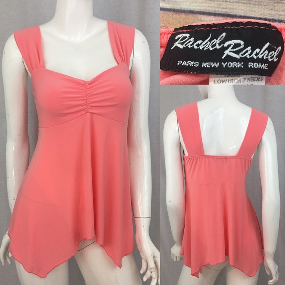 Rachel Rachel Tops - ❣️Sz 1X Rachel Rachel Coral Color Asymmetrical Top