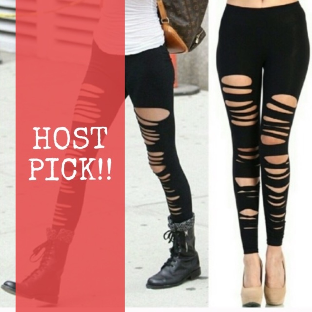 💣⚡️Shredded black Leggins! Just in…NWT