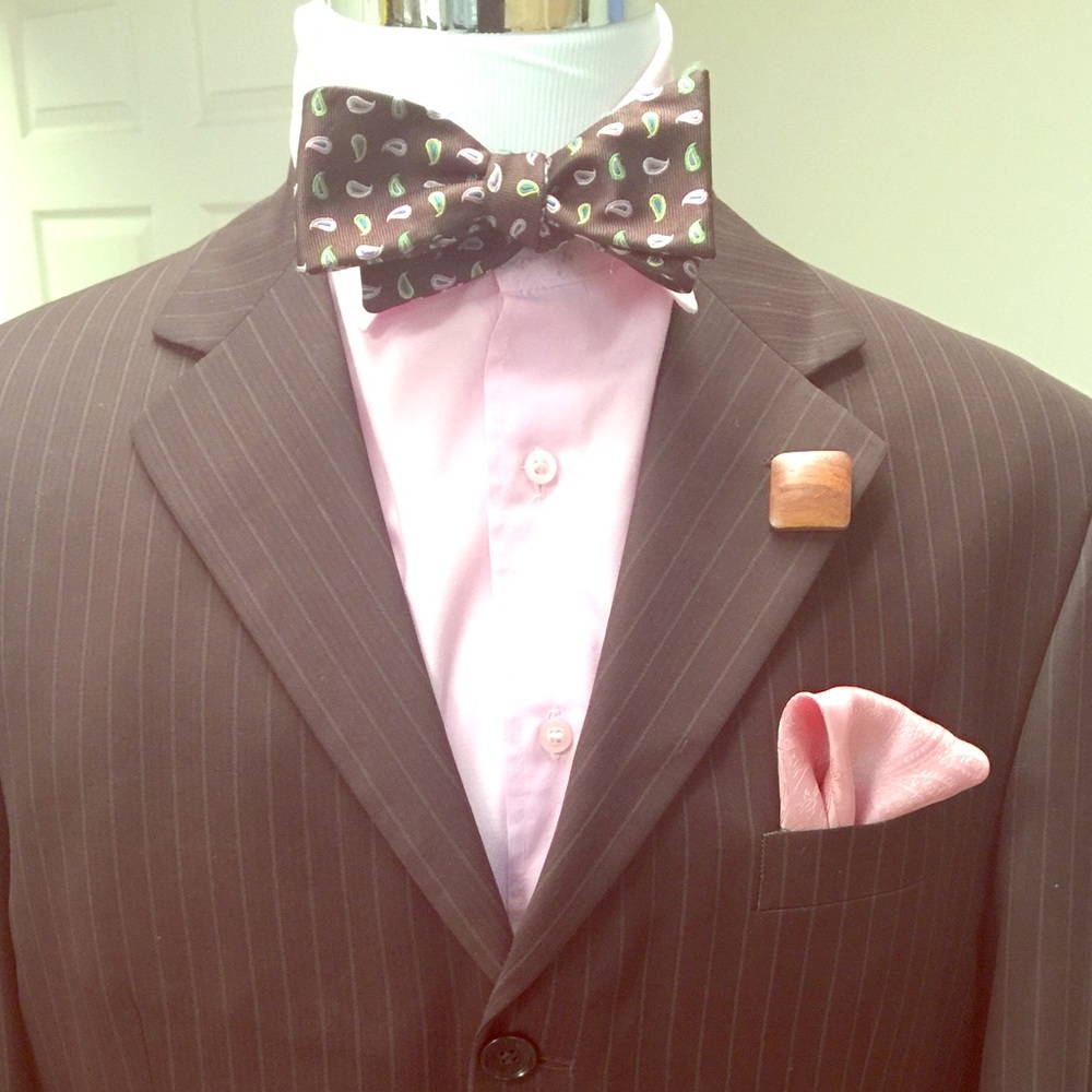 Dark Brown Pin Strip Suit