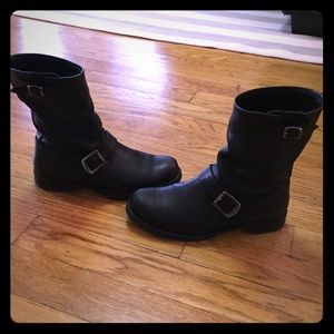 Frye Black Combat Boots! Size 9