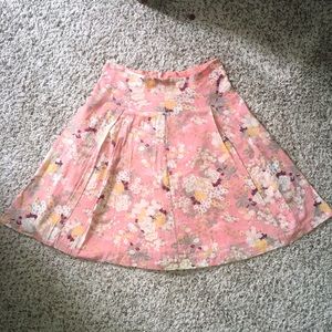 American Eagle Outfitters Coral Floral Skirt