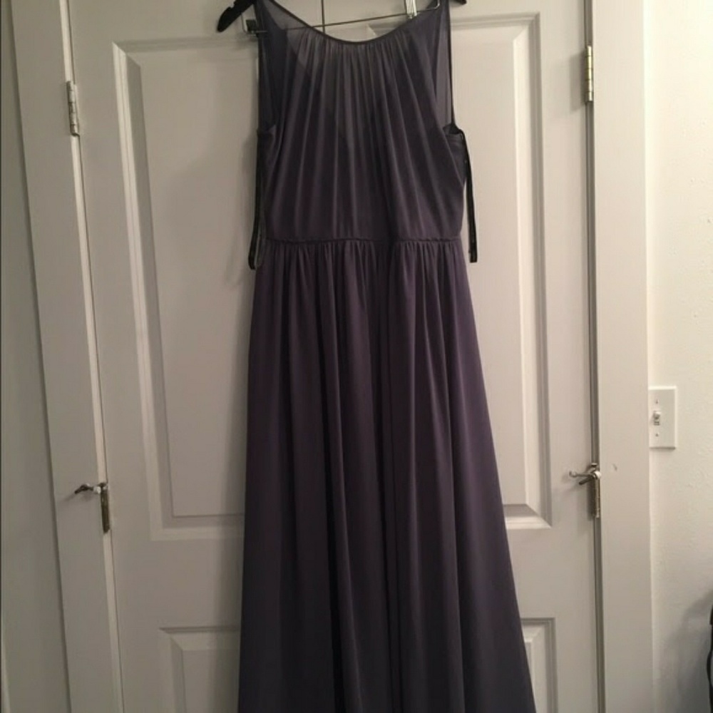 Bill levkoff 1147 charcoal bridesmaid dress