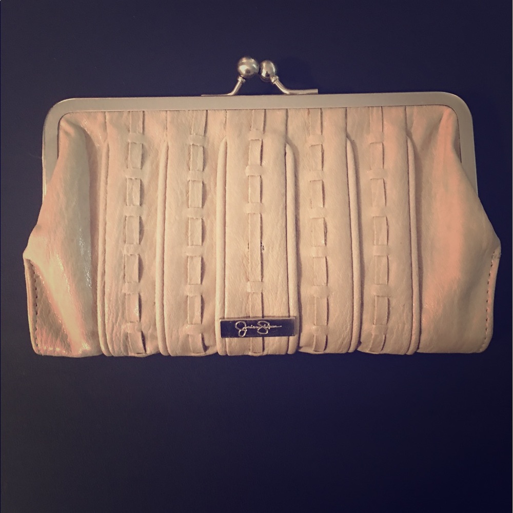 Light tan Jessica Simpson wallet/clutch
