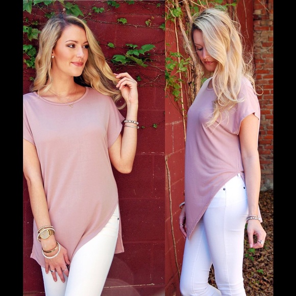 Dolman with a twist tunic - rose - Picture 3 of 4