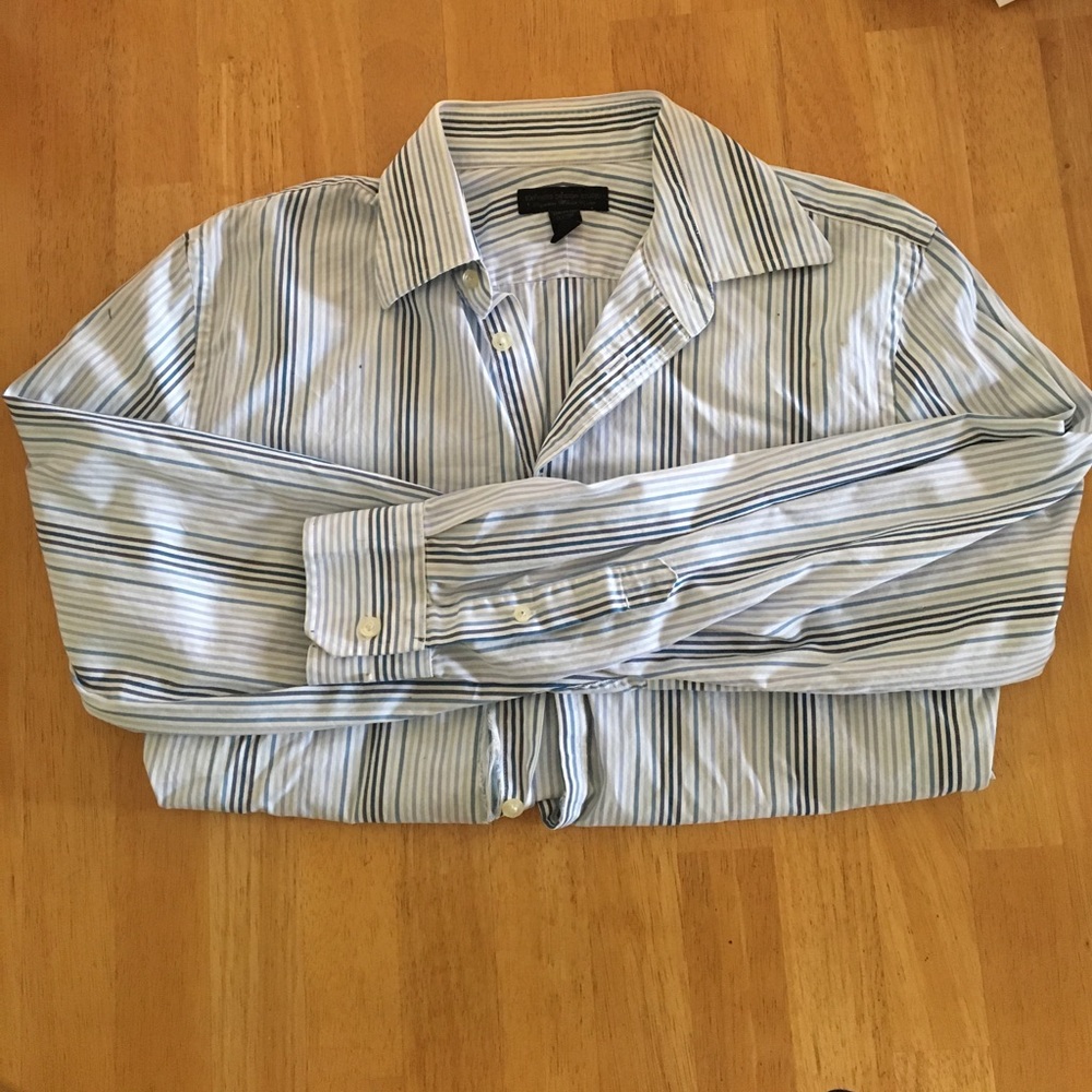 Blue Striped Dress Shirt