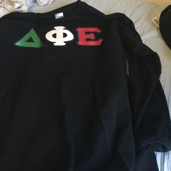 Delta Phi Epsilon (DPhiE) Italian Letters Shirt - Picture 2 of 3