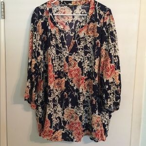Soirée Floral Blouse 3X