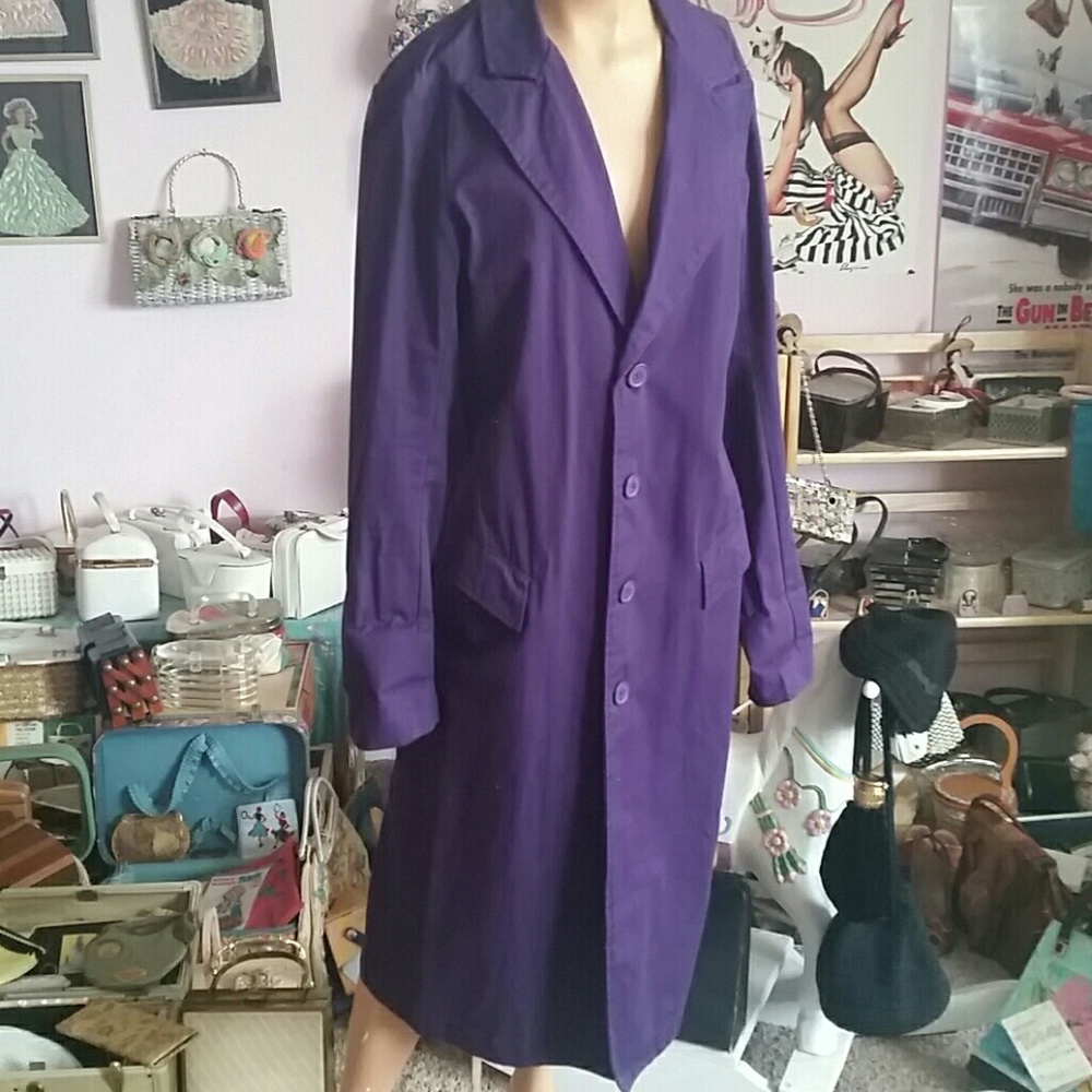 Tripp Willy Wonka Purple Trench Coat
