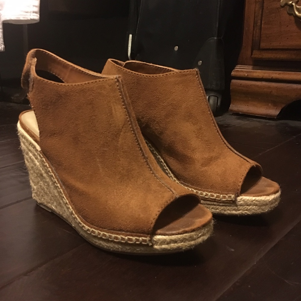 Brown Espadrille Wedges