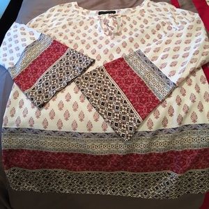 Long bell sleeve boho blouse