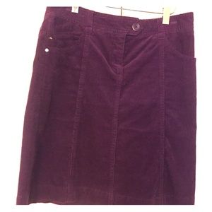 Corduroy mid-length skirt