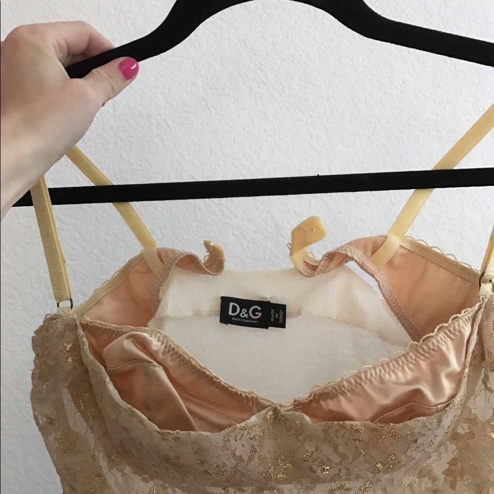 D&G corset satin bra/lace top!